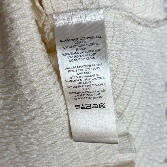 Anthropologie Ivory Smocked Top - Picture 6 of 7